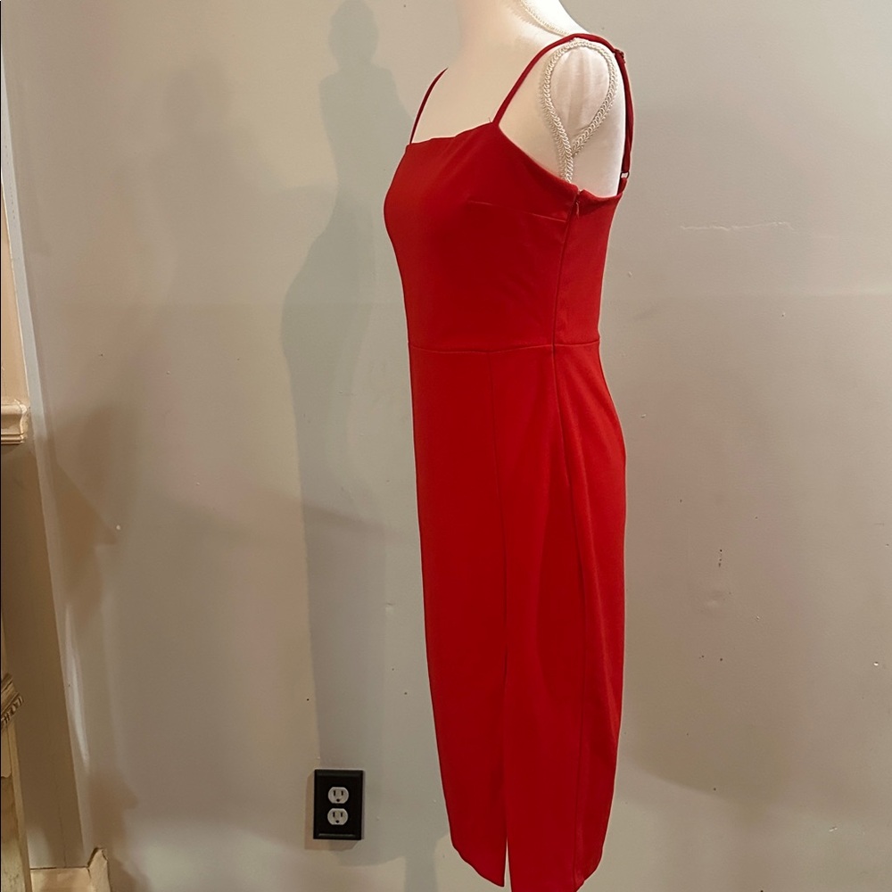 Express Red Spaghetti Strap Slip Dress Cocktail - Picture 2 of 4